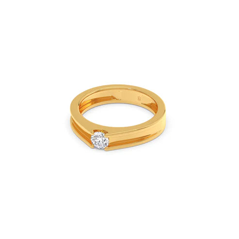 Men’s Prong-Set Solitaire Wedding Ban