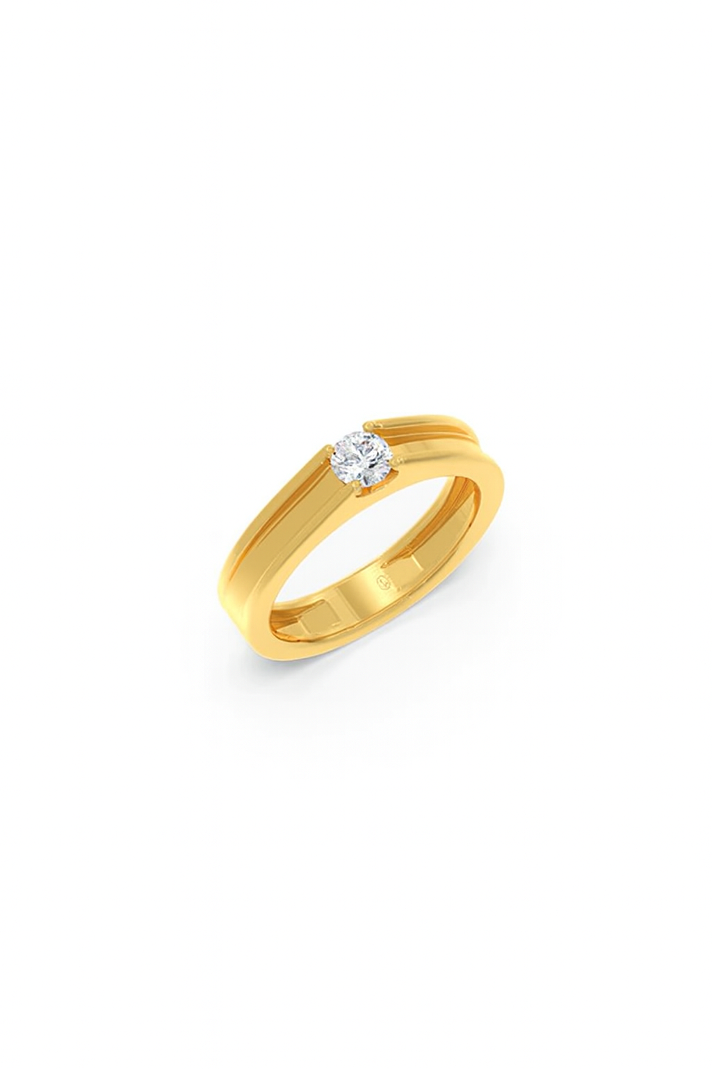 Men’s Prong-Set Solitaire Wedding Ban