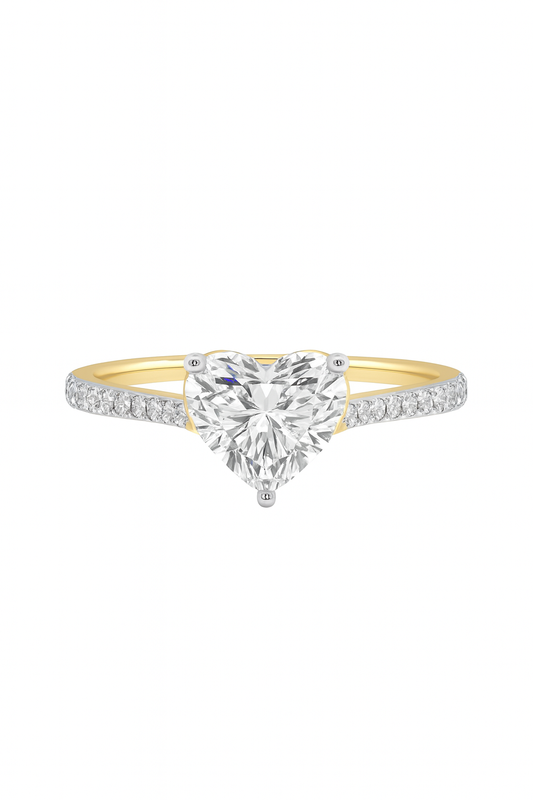 Radiant Heart Solitaire Ring