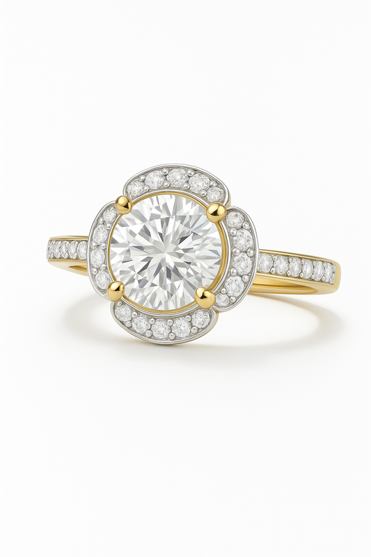 The Radiant Halo Ring