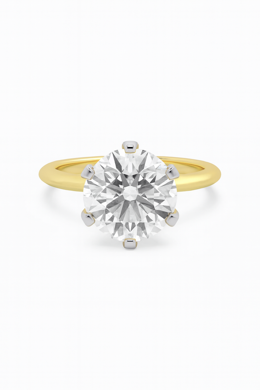 Majestic Bloom Solitaire Ring