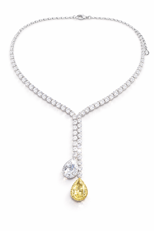 Celestia Dual Diamond Necklace