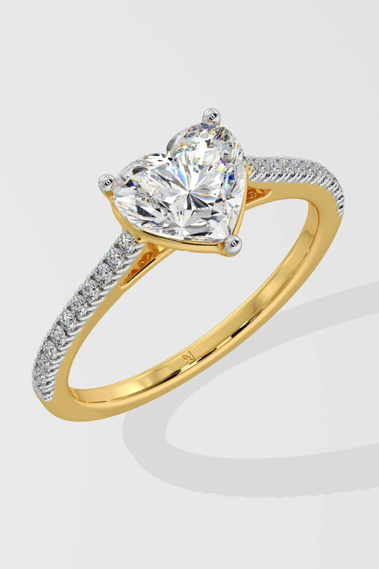 Radiant Heart Solitaire Ring