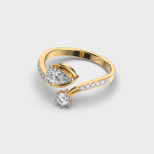 Radiant Dual Spark Diamond Ring