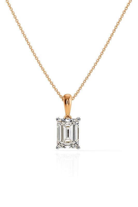 Emerald Radiance Solitaire Pendant