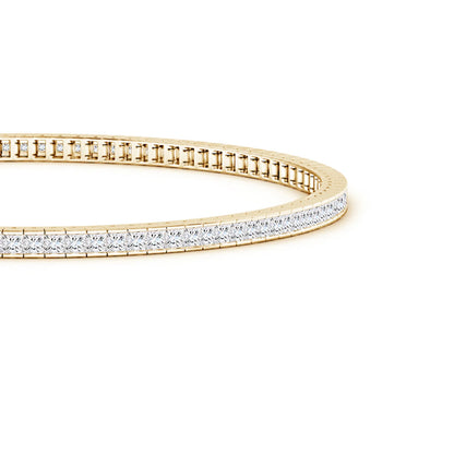 Channel-Set Princess-Cut Tennis Bracelet