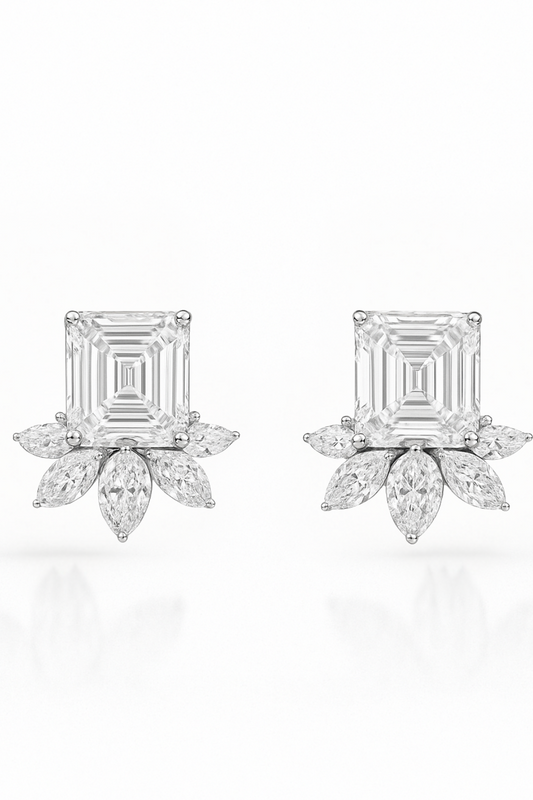 Emerald Petal Studs