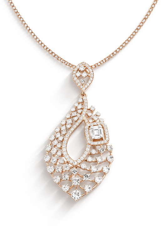 Ethereal Weave Diamond Pendant