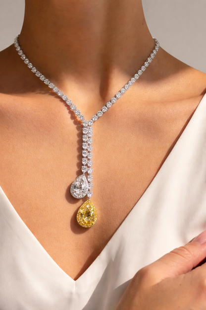 Celestia Dual  Diamond Necklace