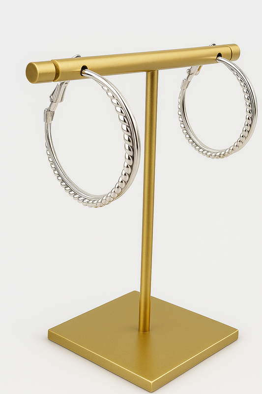 Lustrous Loop Hoop Earrings