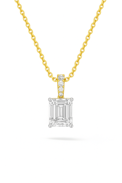 Timeless Emerald-Cut Diamond Pendant