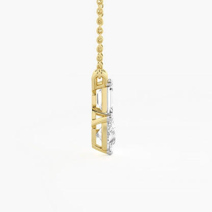Radiant Duo Diamond Pendant