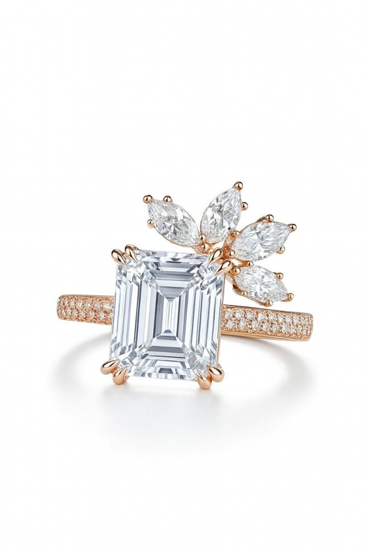Blossom Emerald-Cut  Ring