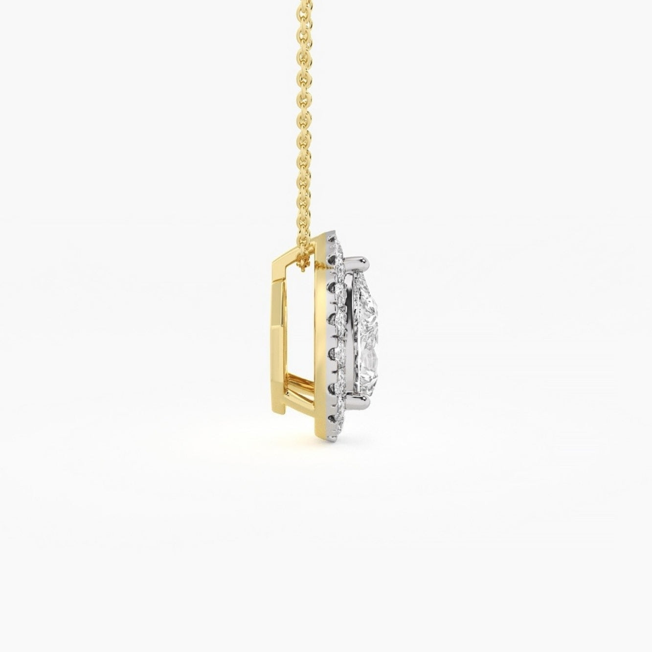 Radiant Teardrop Diamond Pendant