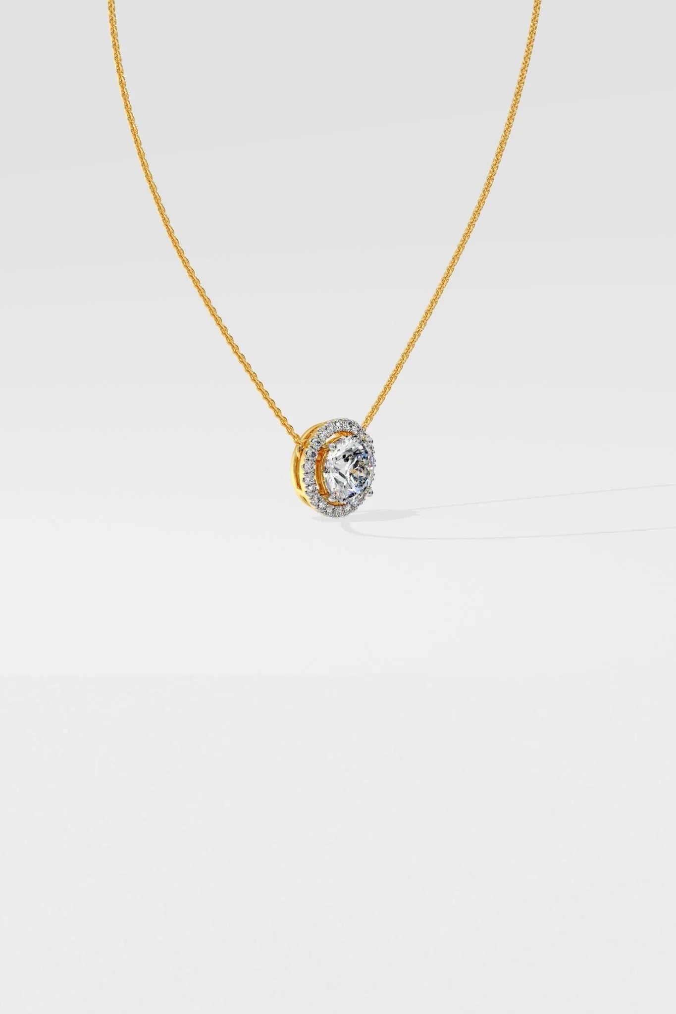 Halo Round Diamond Pendant