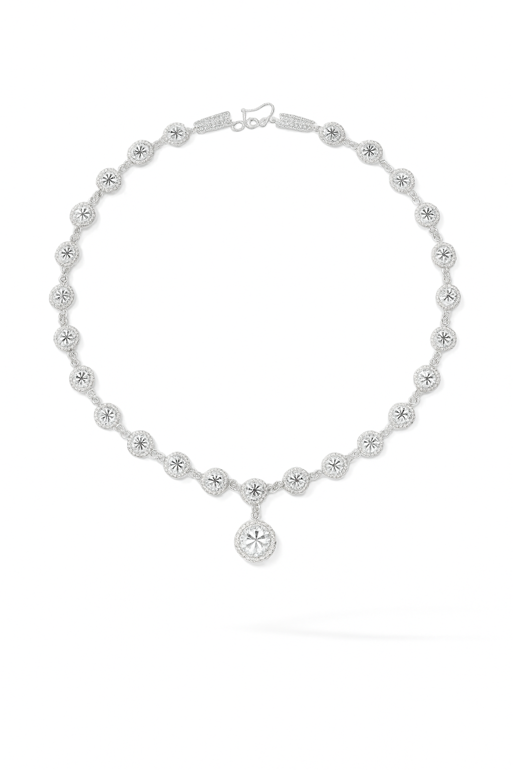 Halo Elegance Diamond Necklace