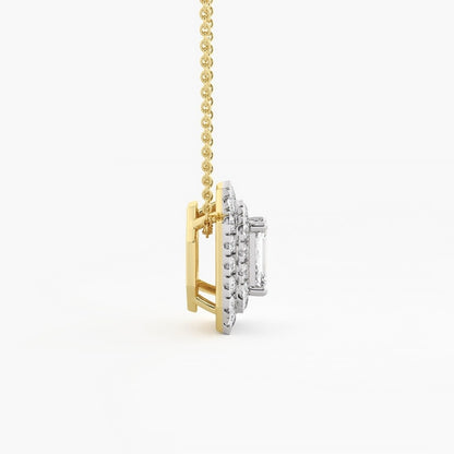 Regal Emerald-Cut Diamond Pendant