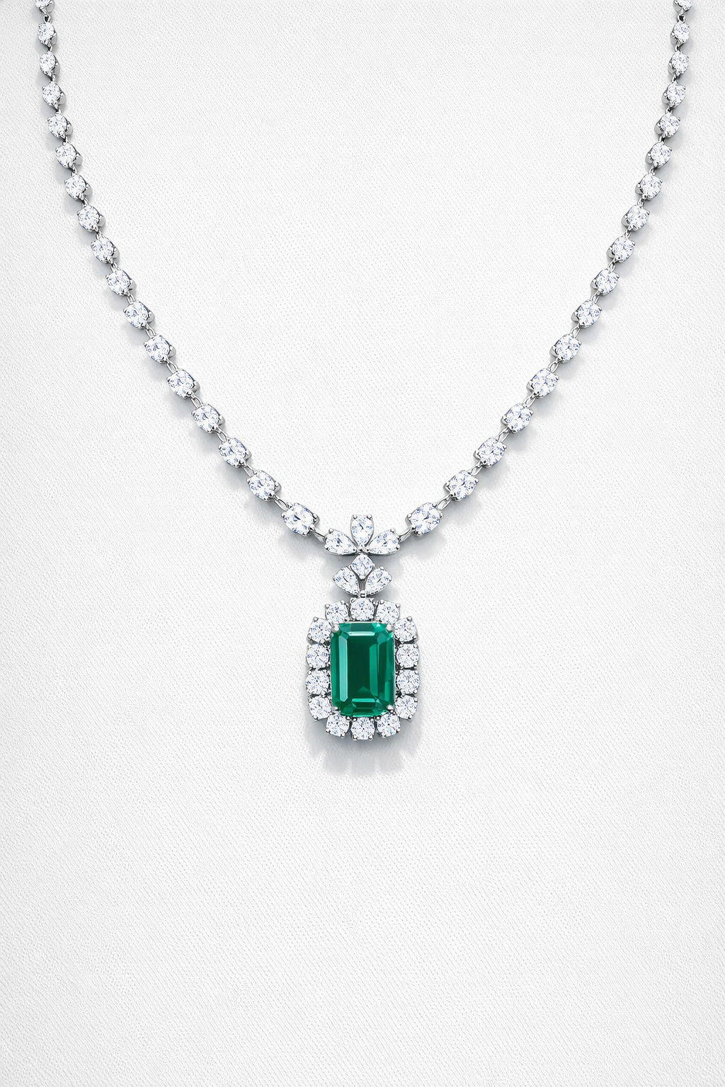 Emerald Radiance Diamond Necklace