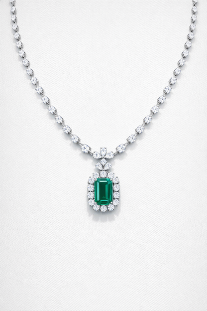 Emerald Radiance Diamond Necklace