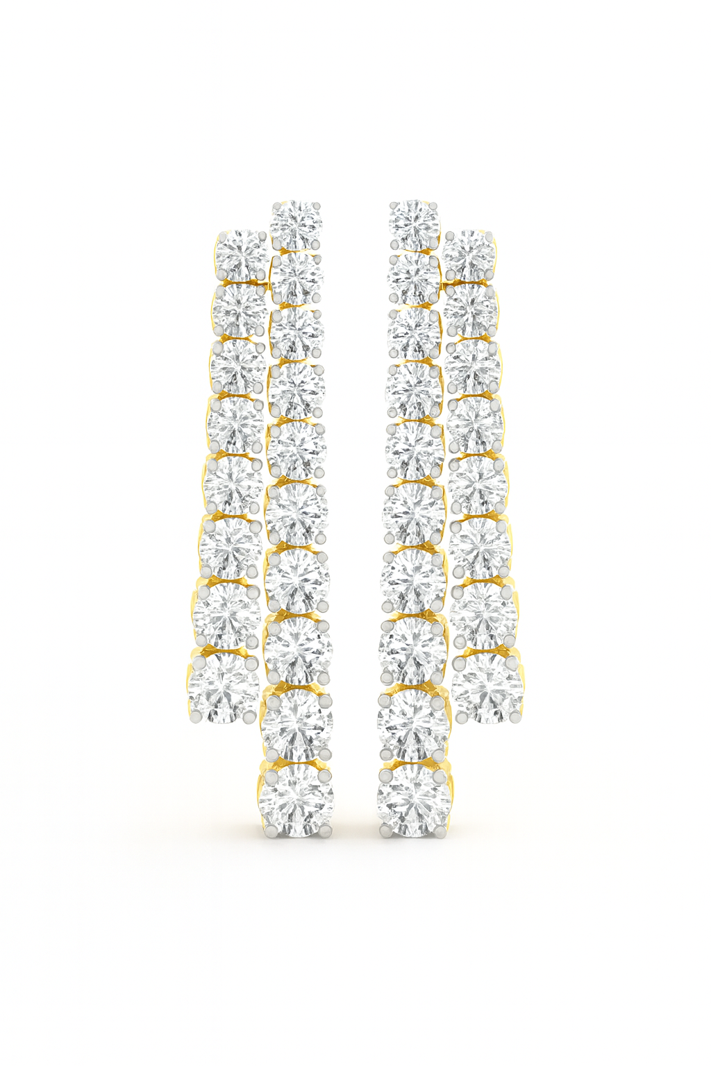 Diamond Cascade Drop Earrings
