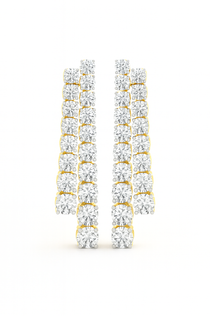 Diamond Cascade Drop Earrings