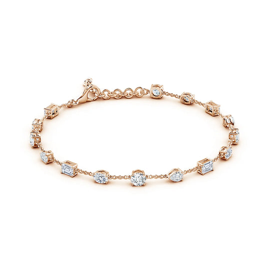 Multi-Shape Lab-Grown Diamond Station Bracelet