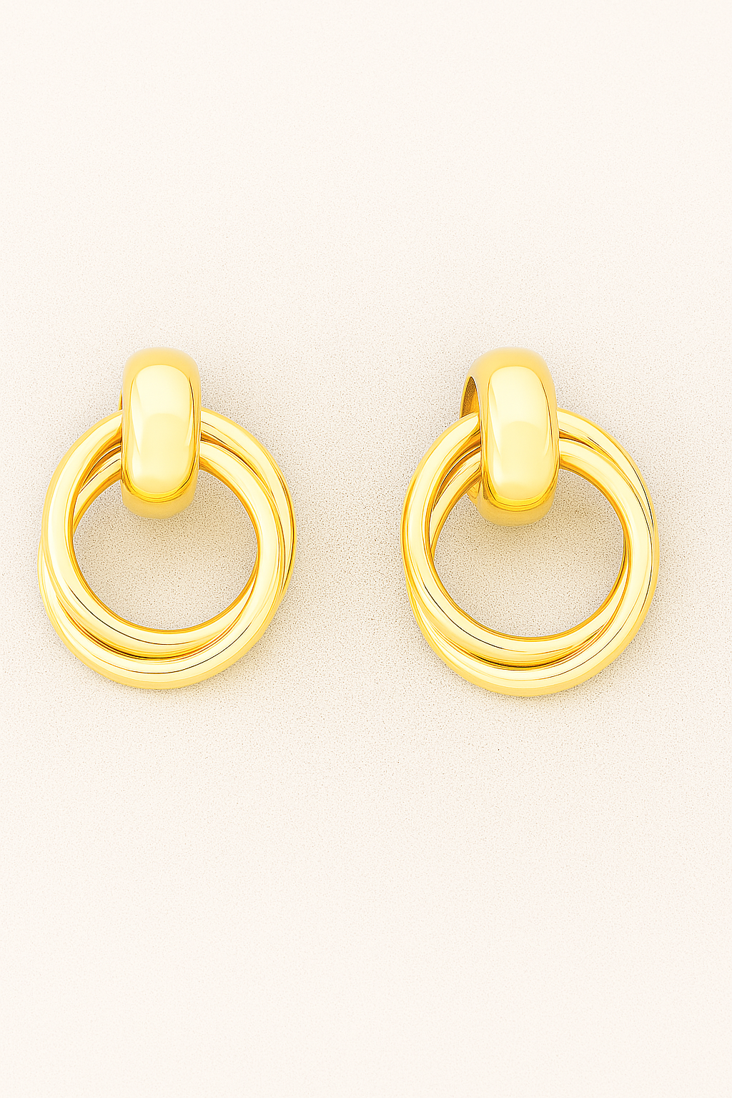 Golden Orbit Drop Earrings