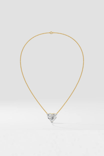 Heart-Shaped Diamond Pendant