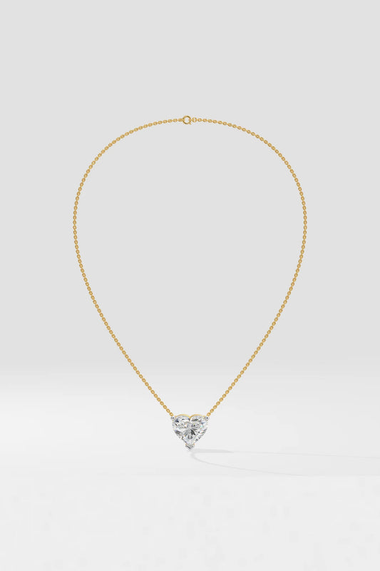 Heart-Shaped Diamond Pendant