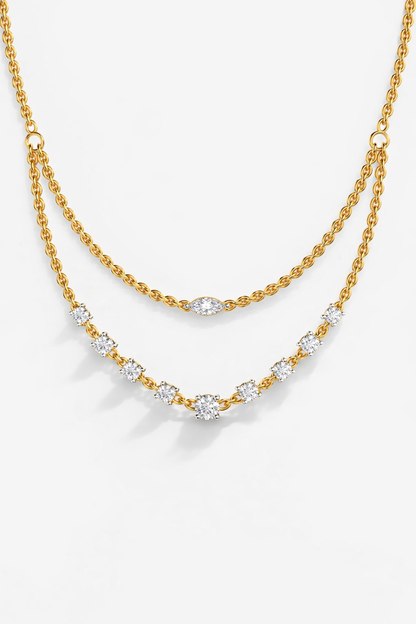 Celeste Duo Diamond Necklace