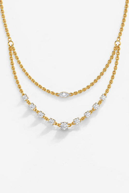 Celeste Duo Diamond Necklace