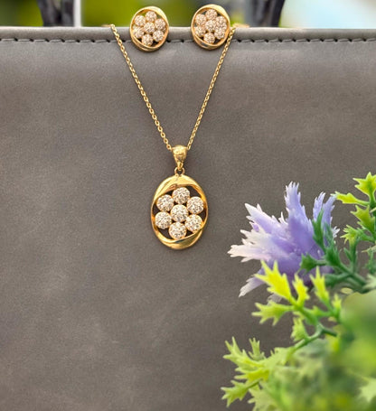 Elegant Floral Pendant Set