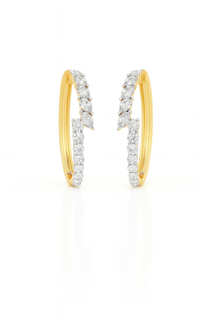 Diamond Elegance Hoop Earrings