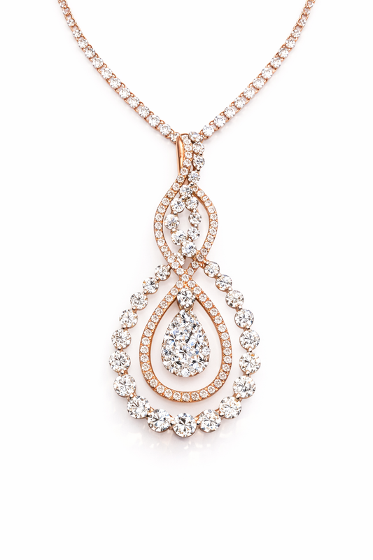 terna Teardrop Lariat Necklace