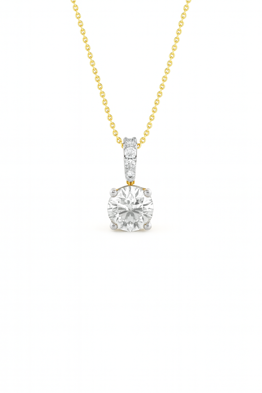 Elegant Solitaire Diamond Pendant