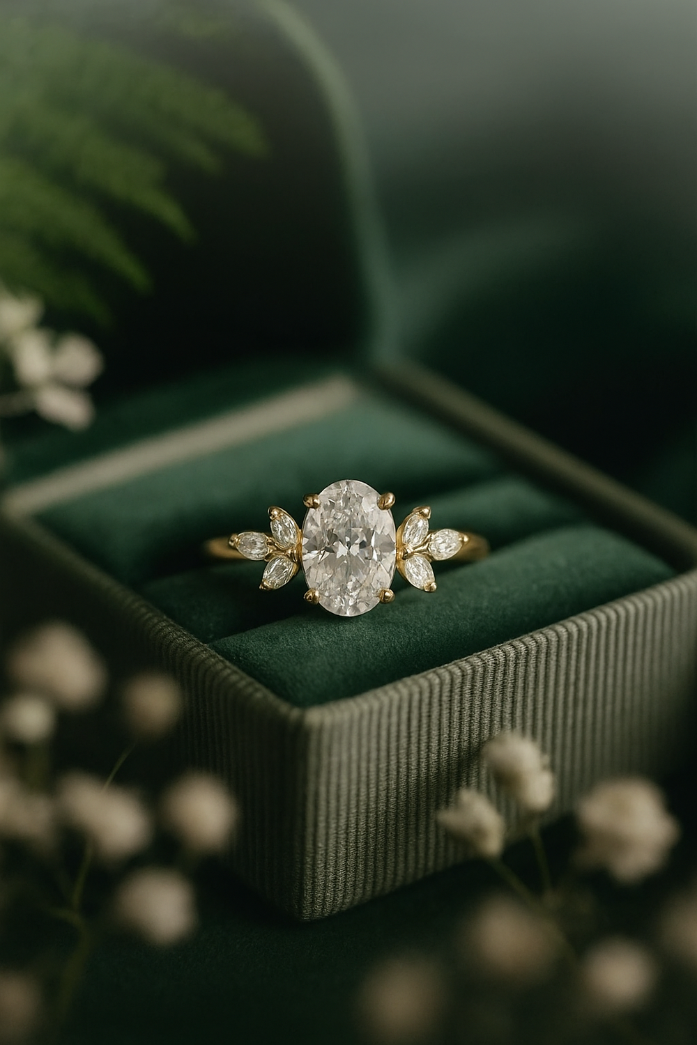 Celeste Oval Bloom Diamond Ring