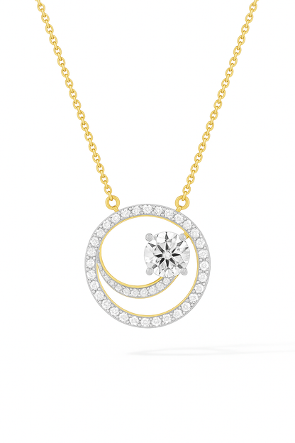 Celestial Swirl Diamond Pendant