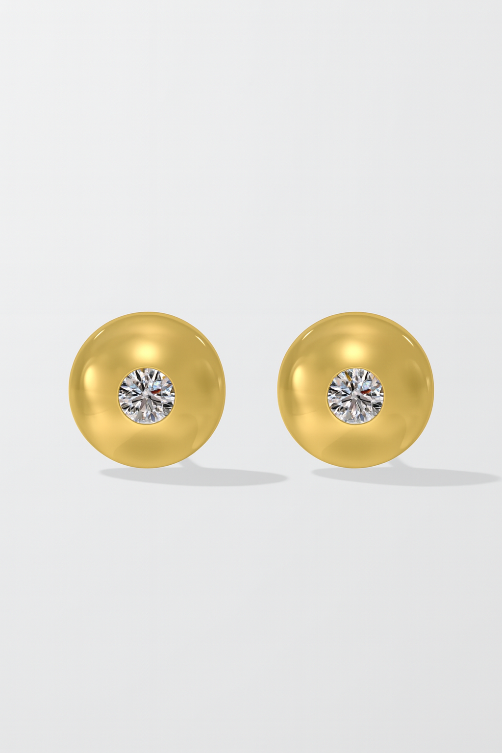 Golden Dome Diamond Studs