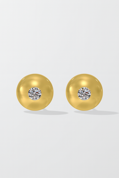 Golden Dome Diamond Studs