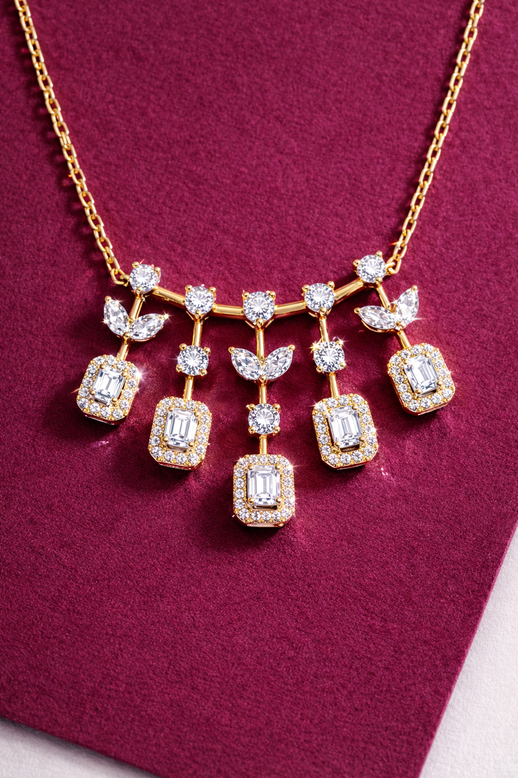 Aurora Cascade Diamond Necklace