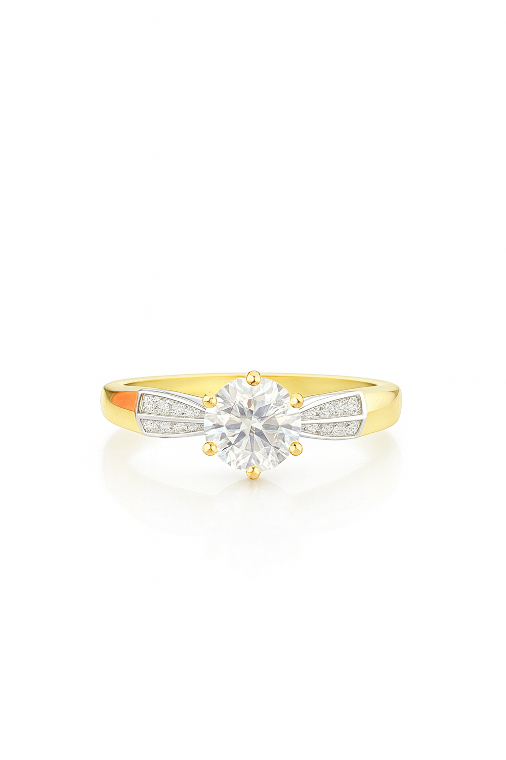 The Golden Elegance Solitaire Ring