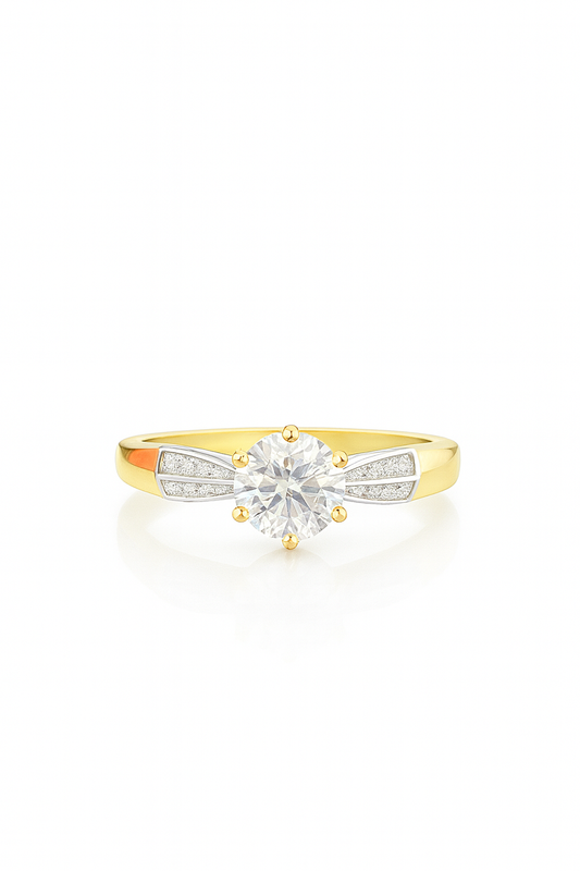 The Golden Elegance Solitaire Ring