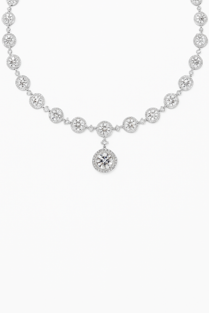 Halo Elegance Diamond Necklace