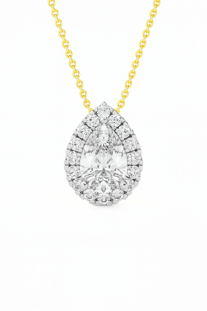 Radiant Teardrop Diamond Pendant
