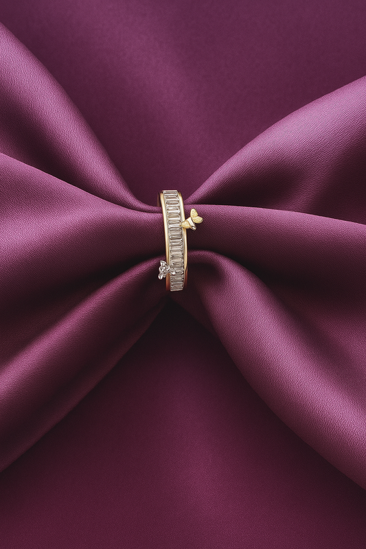 Butterfly Baguette Harmony Ring