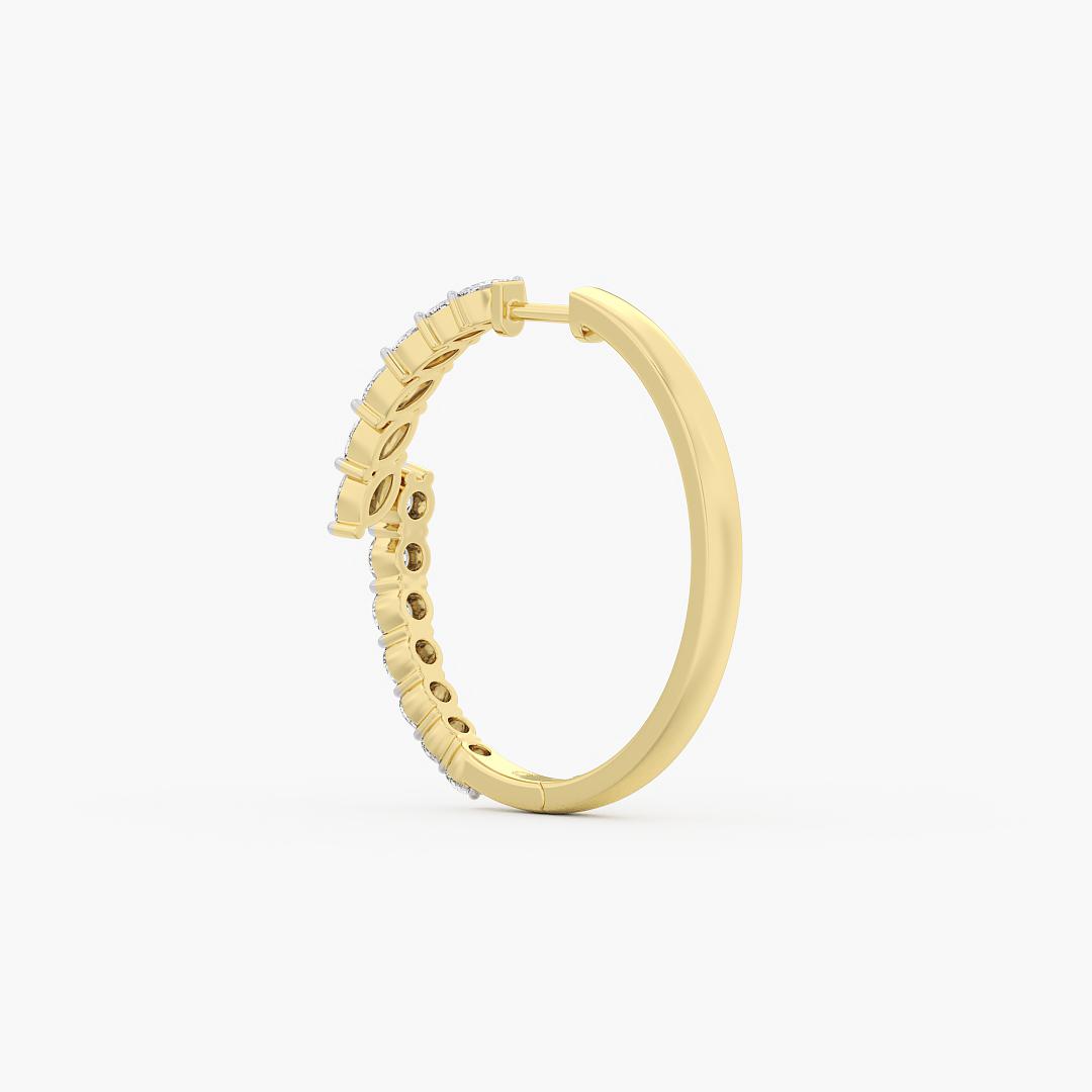 Diamond Elegance Hoop Earrings