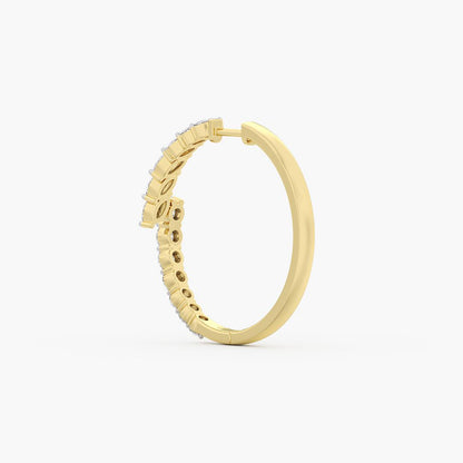 Diamond Elegance Hoop Earrings