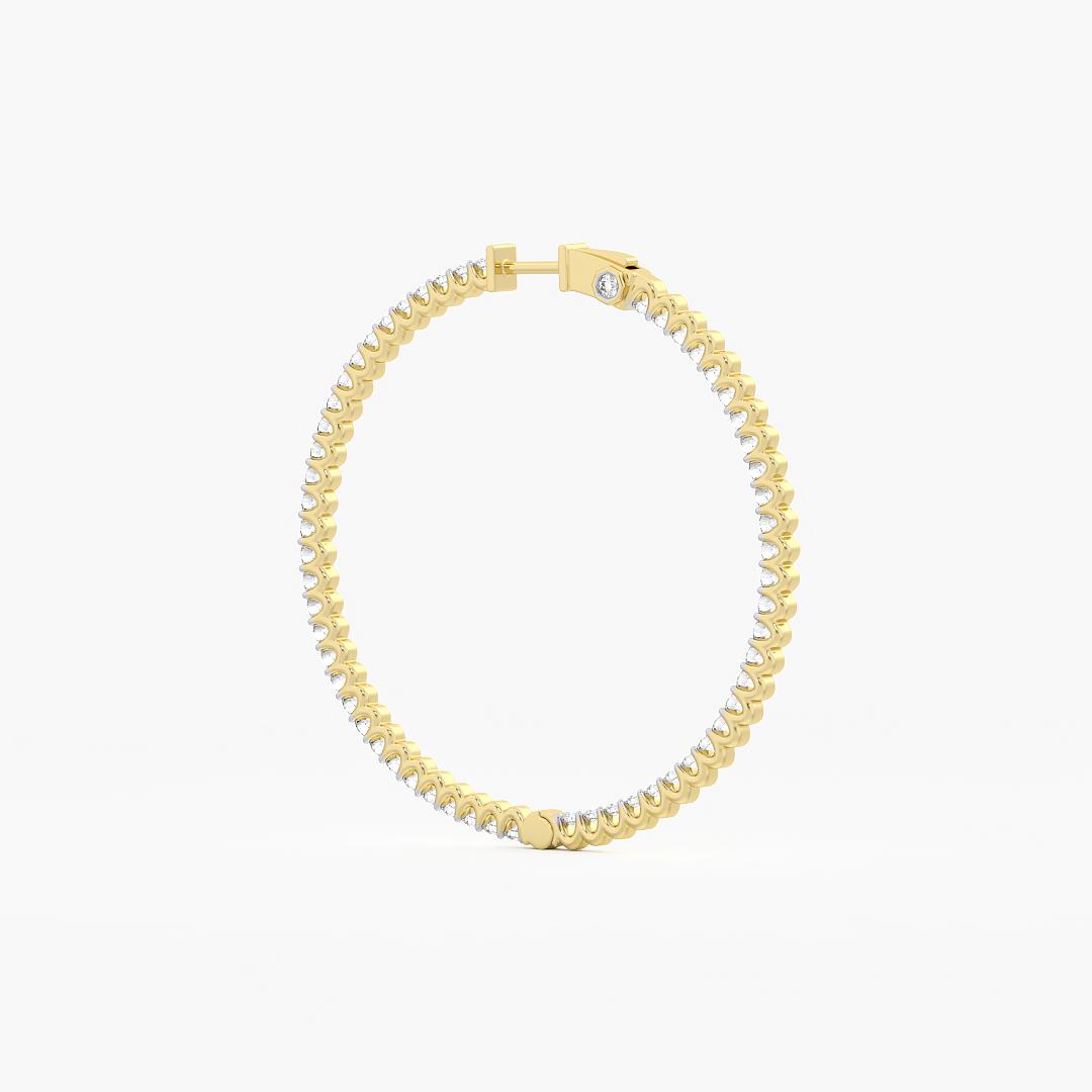 Classic Diamond Hoop Earrings