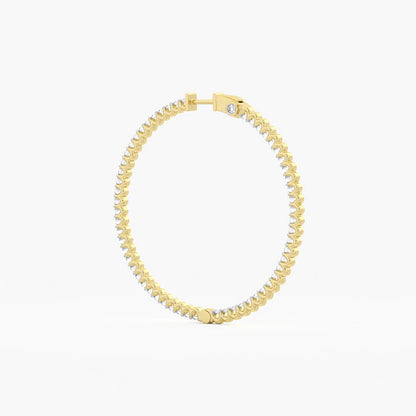 Classic Diamond Hoop Earrings