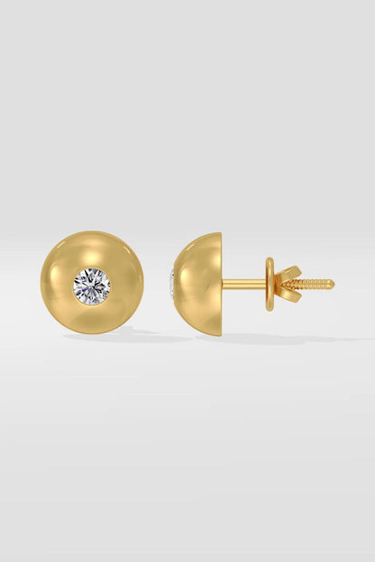 Golden Dome Diamond Studs